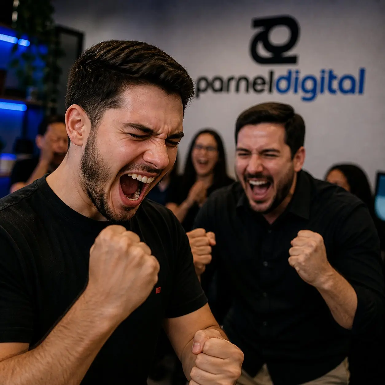 Equipe Parnel comemorando